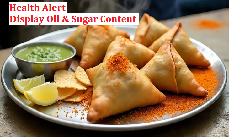Govt tells offices to display oil, sugar content in Indian snacks like samosa, fries, and vada pav to promote healthier food choices and fight obesity.